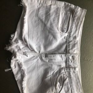 VS Pink white jean shorts
